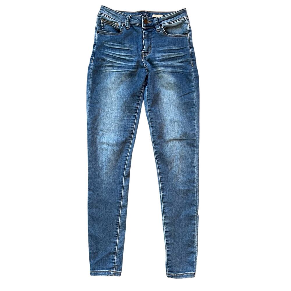Angel Kiss Y2K Style Skinny Ankle Stretch Jeans Blue Denim Size 3/26